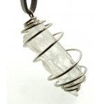 Lemurian Quartz Code Keeper of Freedom Spiral Pendant